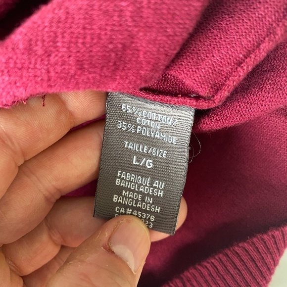 Suzy Shier Burgundy‎ Long Sleeve Crew Neck Tunic Sweater Top Size Large Women's - Picture 7 of 12